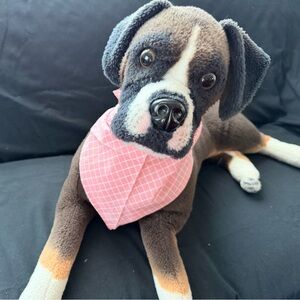 White and Pink Checkered   Dog Bandanna